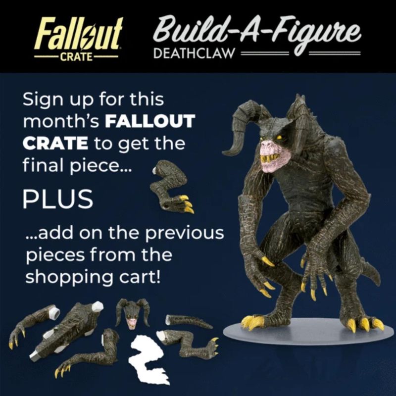 FALLOUT BUILD-A-FIGURE DEATHCLAW LOOTCRATE KOMPLETT