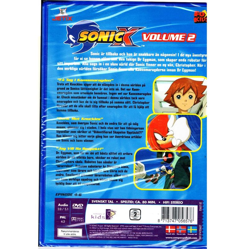 SONIC X VOLUME 2 DVDFILM