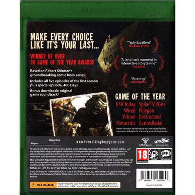 THE WALKING DEAD THE COMPLETE FIRST SERIES PLUS 400 DAYS XBOX ONE