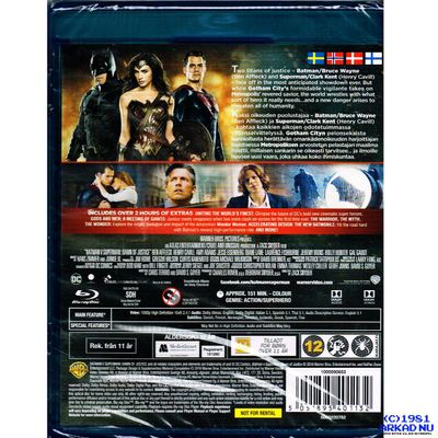 BATMAN V SUPERMAN DAWN OF JUSTICE BLU-RAY