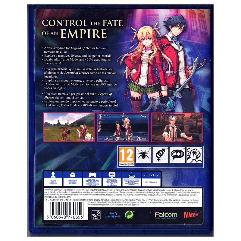 TRAILS OF COLD STEEL PS4