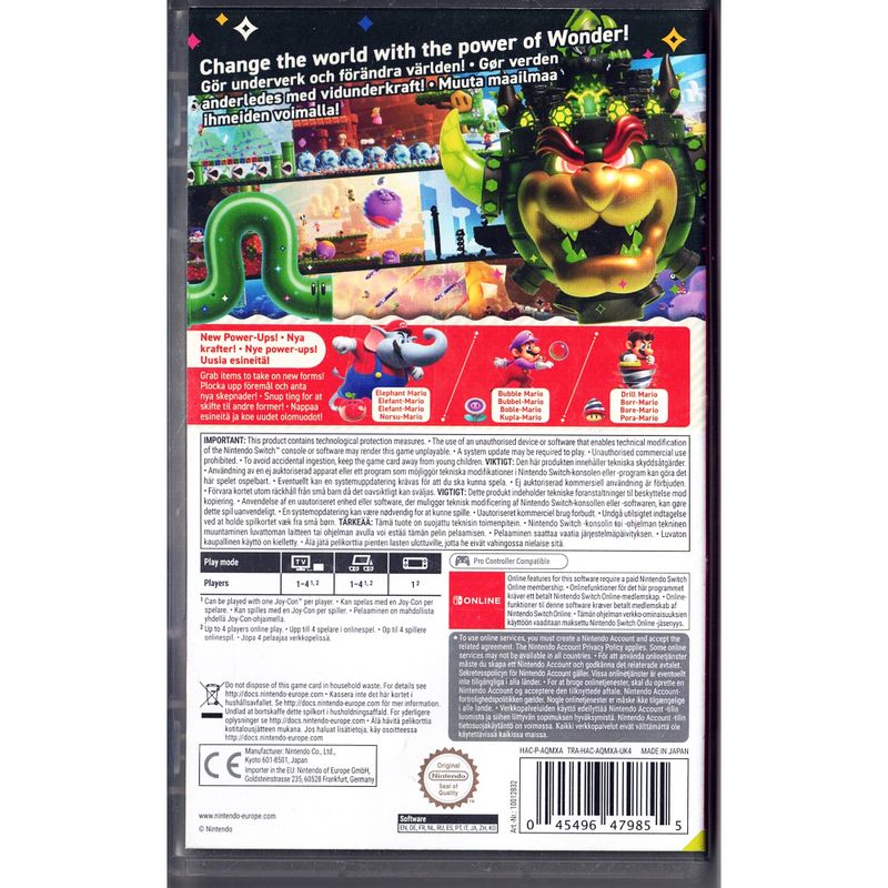 SUPER MARIO BROS WONDER SWITCH