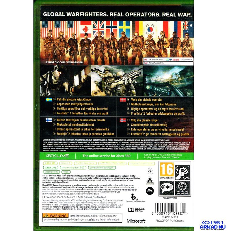 MEDAL OF HONOR WARFIGHTER XBOX 360