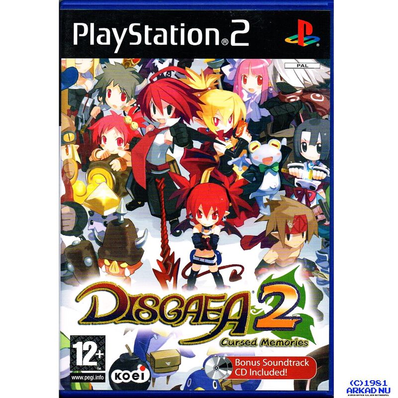 DISGAEA 2 CURSED MEMORIES PS2 MED BONUS CD