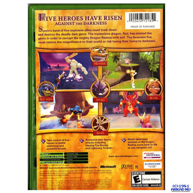 SPYRO HERO'S TAIL XBOX NTSC USA