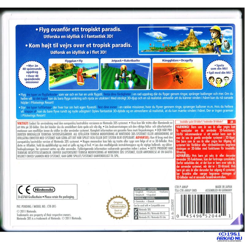 PILOTWINGS RESORT 3DS