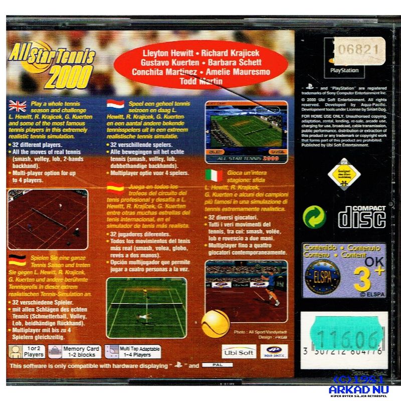 ALL STAR TENNIS 2000 PS1