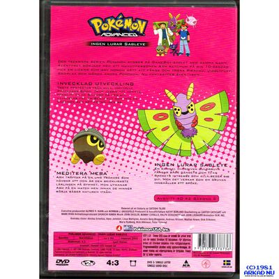 POKEMON ADVANCED INGEN LURAR SABLEYE DVD