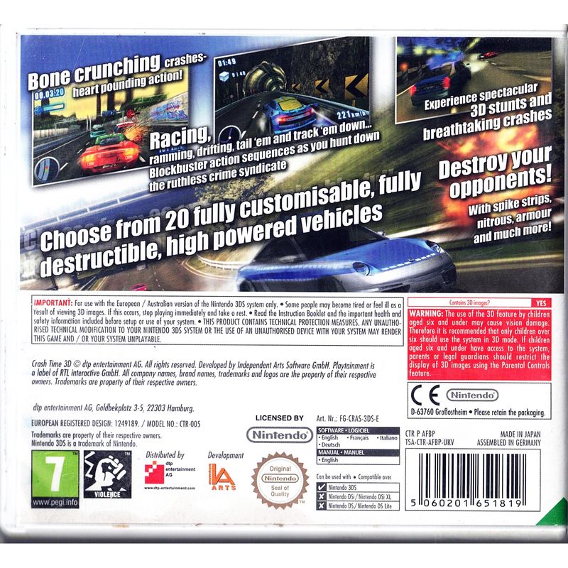 CRASH TIME 3D 3DS
