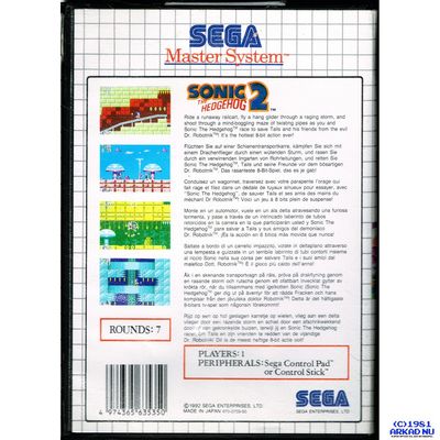 SONIC THE HEDGEHOG 2 MASTERSYSTEM