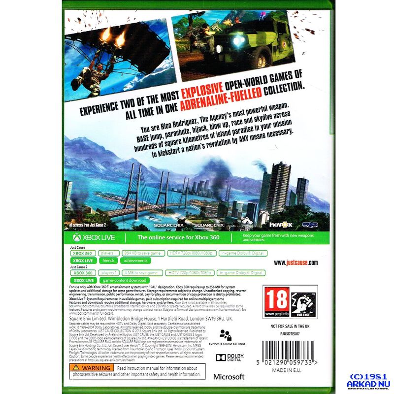 JUST CAUSE COLLECTION XBOX 360