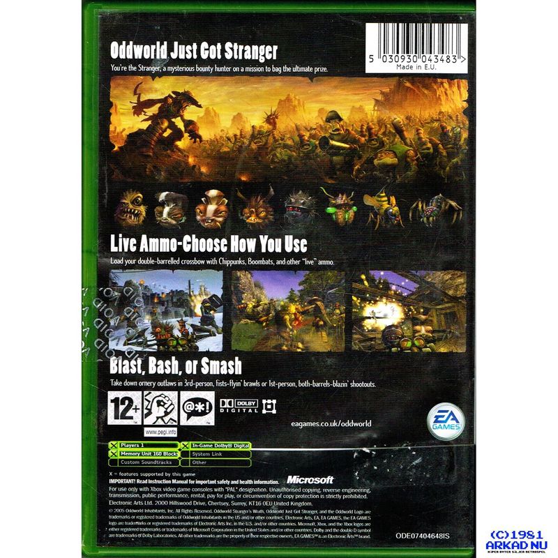 ODDWORLD STRANGER'S WRATH XBOX