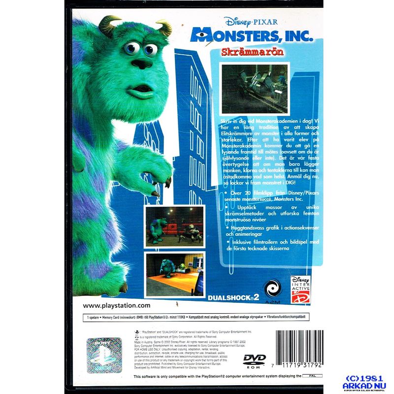 MONSTERS INC SKRÄMMARÖN PS2