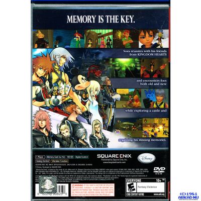 KINGDOM HEARTS RE CHAIN OF MEMORIES PS2 NTSC USA