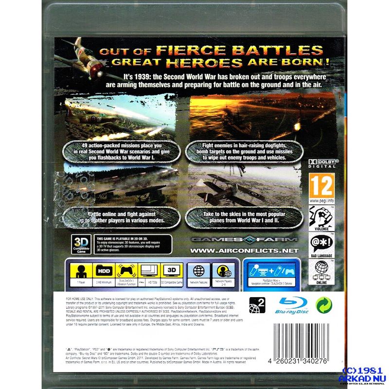 AIR CONFLICTS SECRET WARS PS3