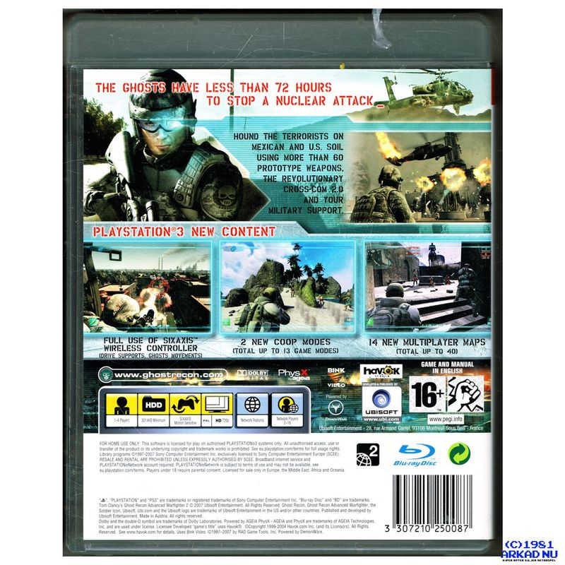 GHOST RECON 2 ADVANCED WARFIGHTER PS3