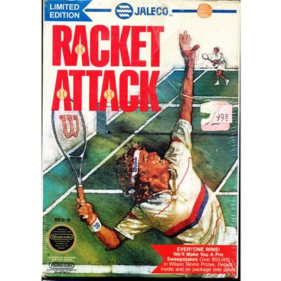 RACKET ATTACK LIMITED EDITION NES REV-A USA NYTT INPLASTAT