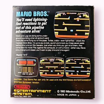 MARIO BROS NES SCN 5 skruvars svensk första utgåva