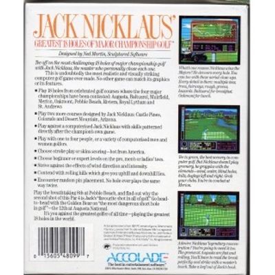 JACK NICKLAUS GREATEST 18 HOLES OF MAJOR CHAMPIONSHIP GOLF AMIGA