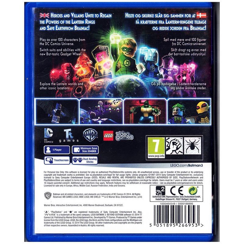 LEGO BATMAN 3 BEYOND GOTHAM PS VITA