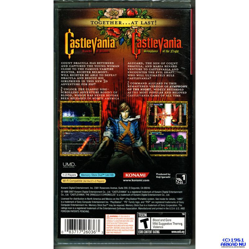 CASTLEVANIA THE DRACULA X CHRONICLES PSP NTSC