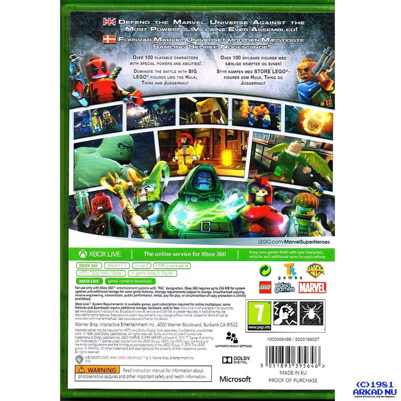 LEGO MARVEL SUPER HEROES XBOX 360