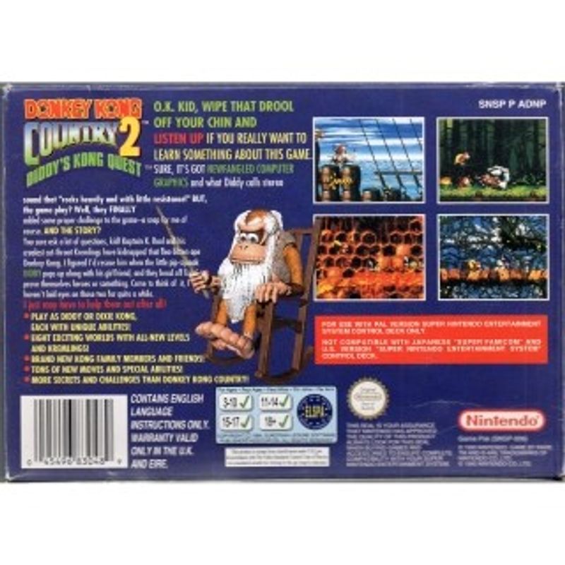DONKEY KONG COUNTRY 2 DIDDY KONG'S QUEST SNES