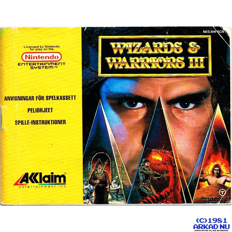 WIZARD & WARRIORS III KUROS VISIONS OF POWER NES SCN