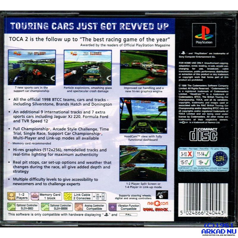 TOCA 2 TOURING CARS PS1