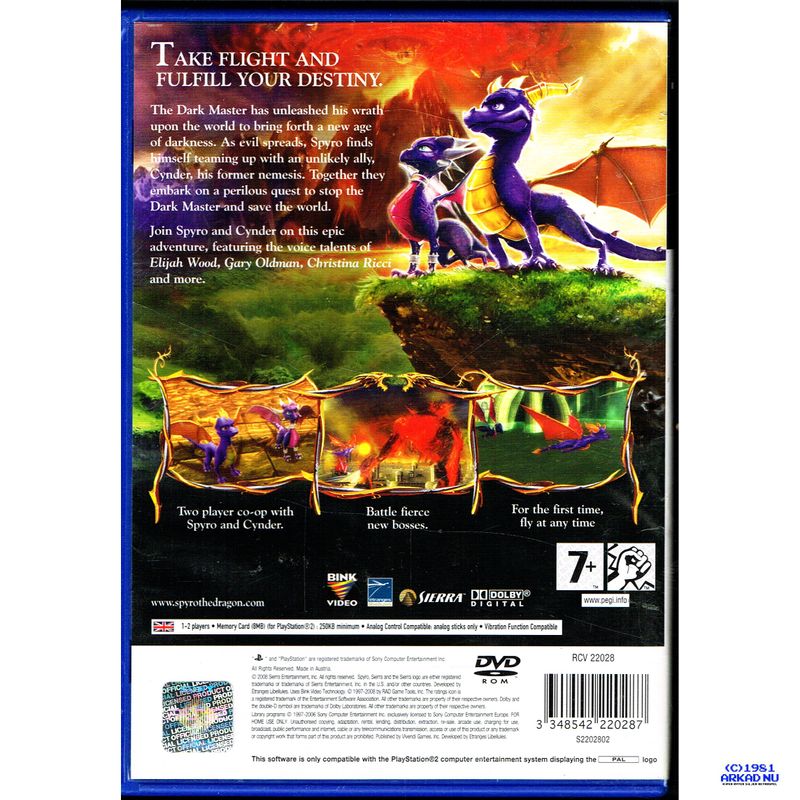 THE LEGEND OF SPYRO DAWN OF THE DRAGON PS2