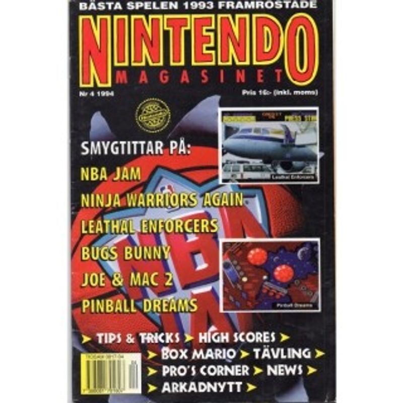 NINTENDO MAGASINET NR 4 1994 MED POWER PLAYER