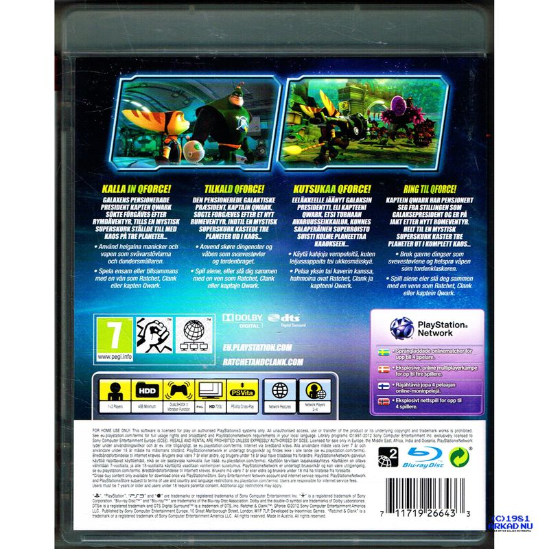 RATCHET & CLANK QFORCE PS3