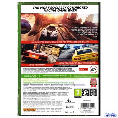 NEED FOR SPEED MOST WANTED XBOX 360