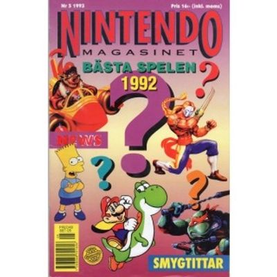 NINTENDO MAGASINET NR 5 1993 MED POWER PLAYER