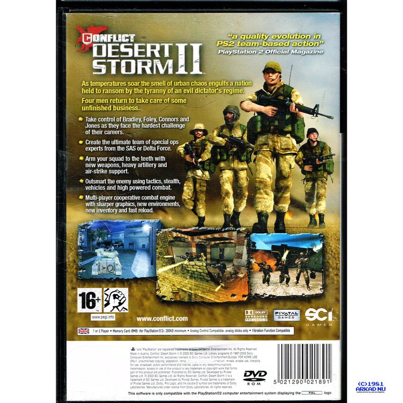 CONFLICT DESERT STORM II PS2