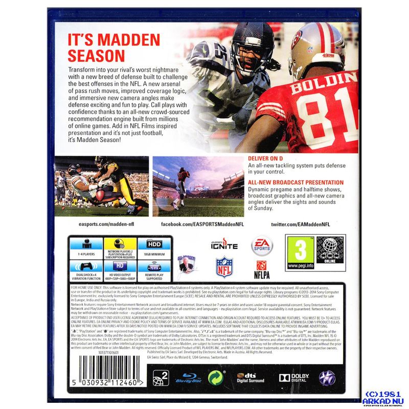 MADDEN NFL 15 PS4