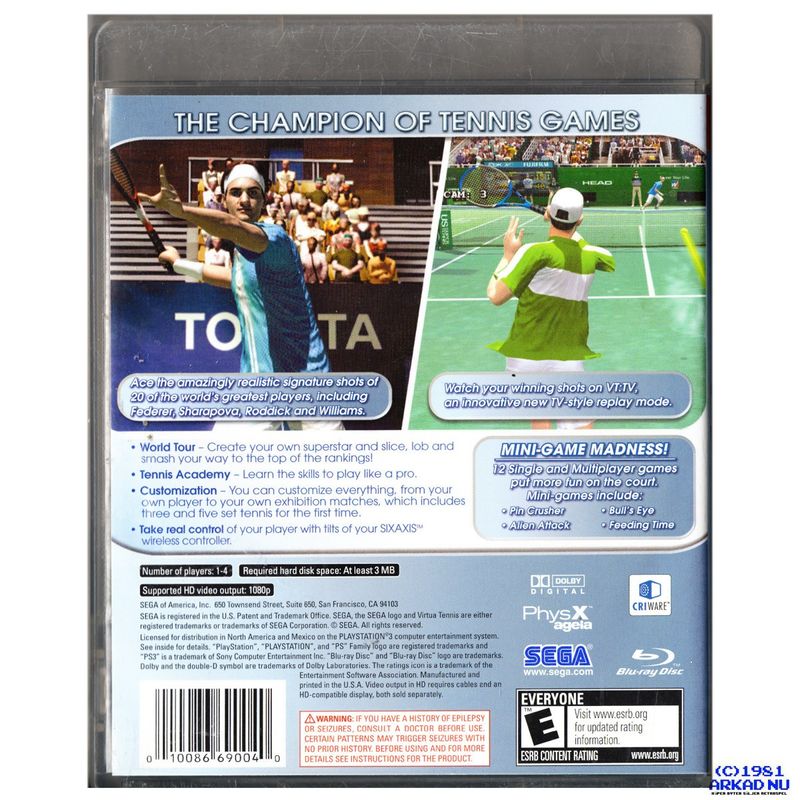 VIRTUA TENNIS 3 PS3