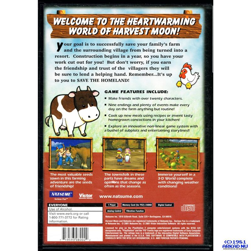 HARVEST MOON SAVE THE HOMELAND PS2 NTSC