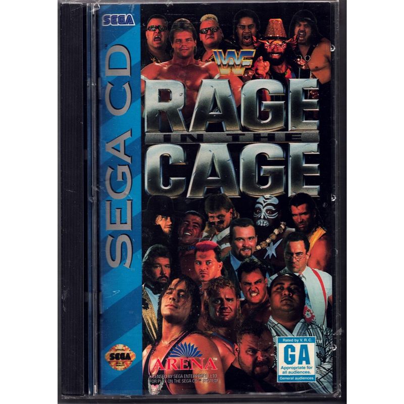 WWF RAGE iN THE CAGE SEGA-CD MEGA-CD NYTT INPLASTAT