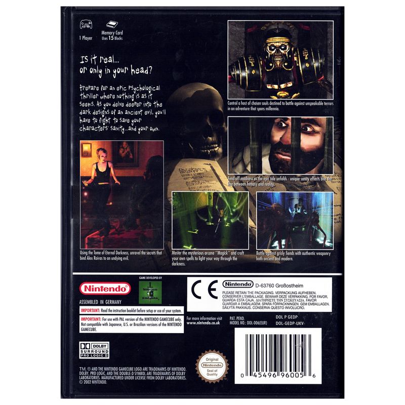 ETERNAL DARKNESS SANITYS REQUIEM GAMECUBE