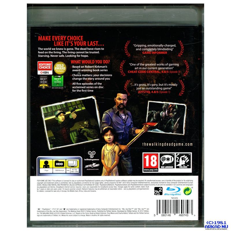 THE WALKING DEAD PS3