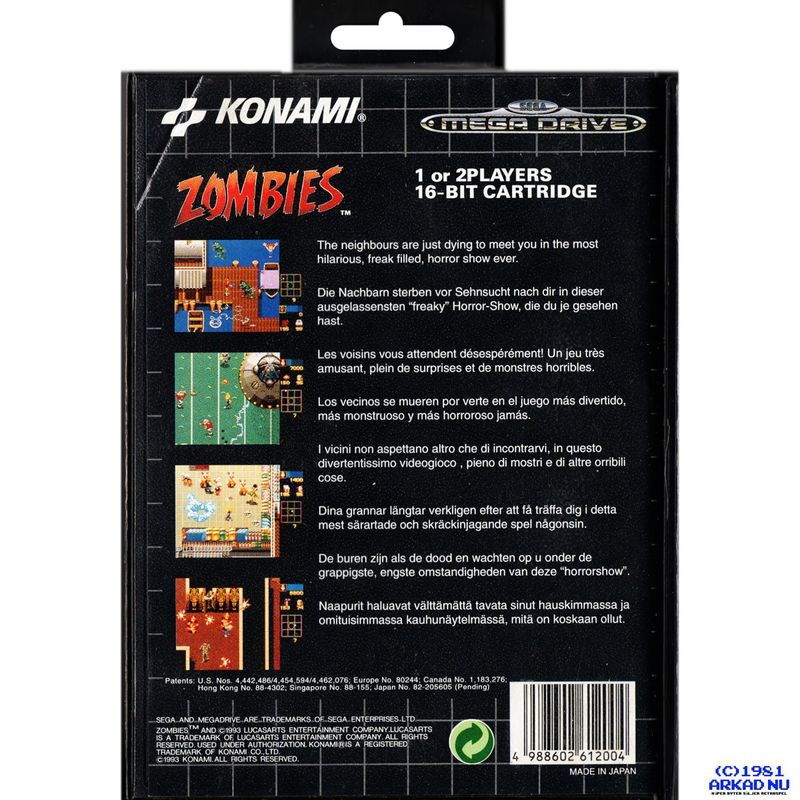 ZOMBIES MEGADRIVE
