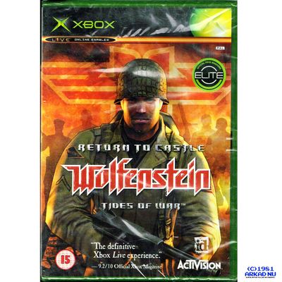 RETURN TO CASTLE WOLFENSTEIN TIDES OF WAR XBOX NY INPLASTAD