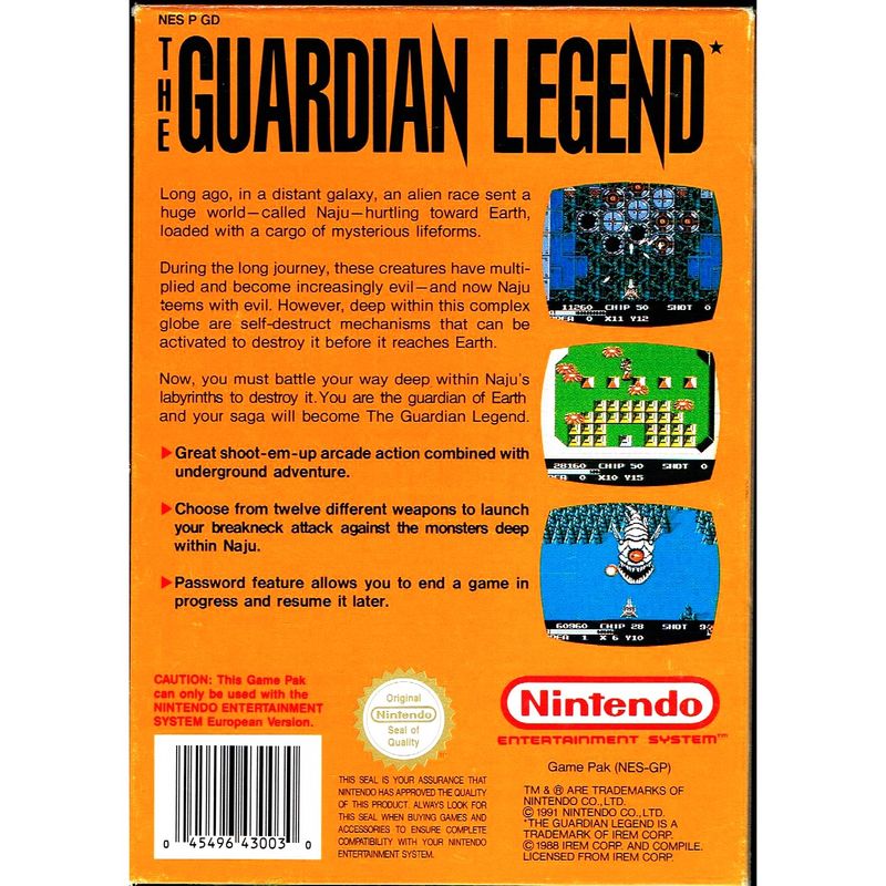 THE GUARDIAN LEGEND NES SCN