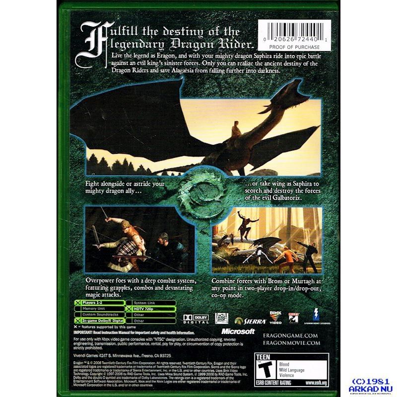 ERAGON XBOX NTSC USA