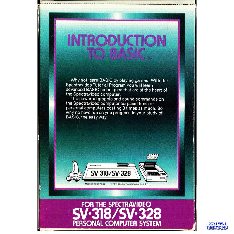 INTRODUCTION TO BASIC FOR THE SV 318 / SV 328 KASSETT
