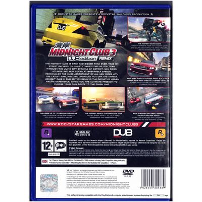 MIDNIGHT CLUB 3 DUB EDITION REMIX PS2