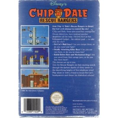 CHIP N DALE RESCUE RANGERS NES SCN