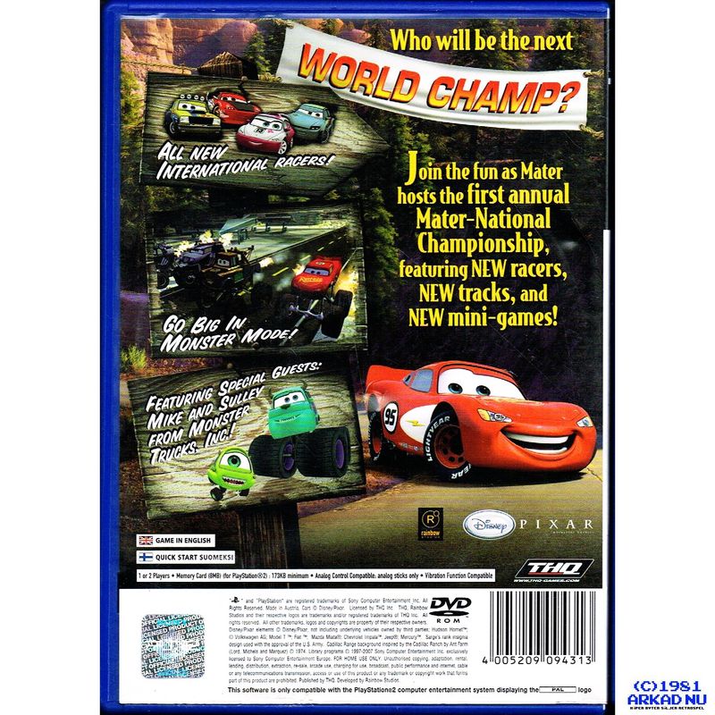 CARS MATERNATIONAL CHAMPIONSHIP PS2