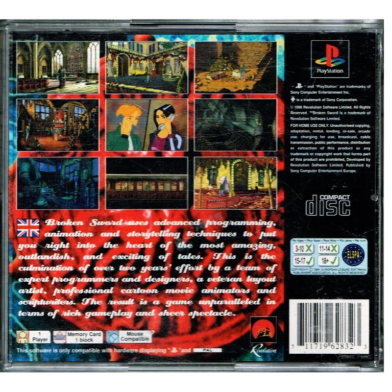 BROKEN SWORD THE SHADOW OF THE TEMPLARS PS1